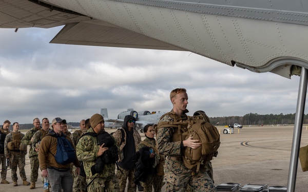 U.S. Marines work with U.S. Navy SEALs