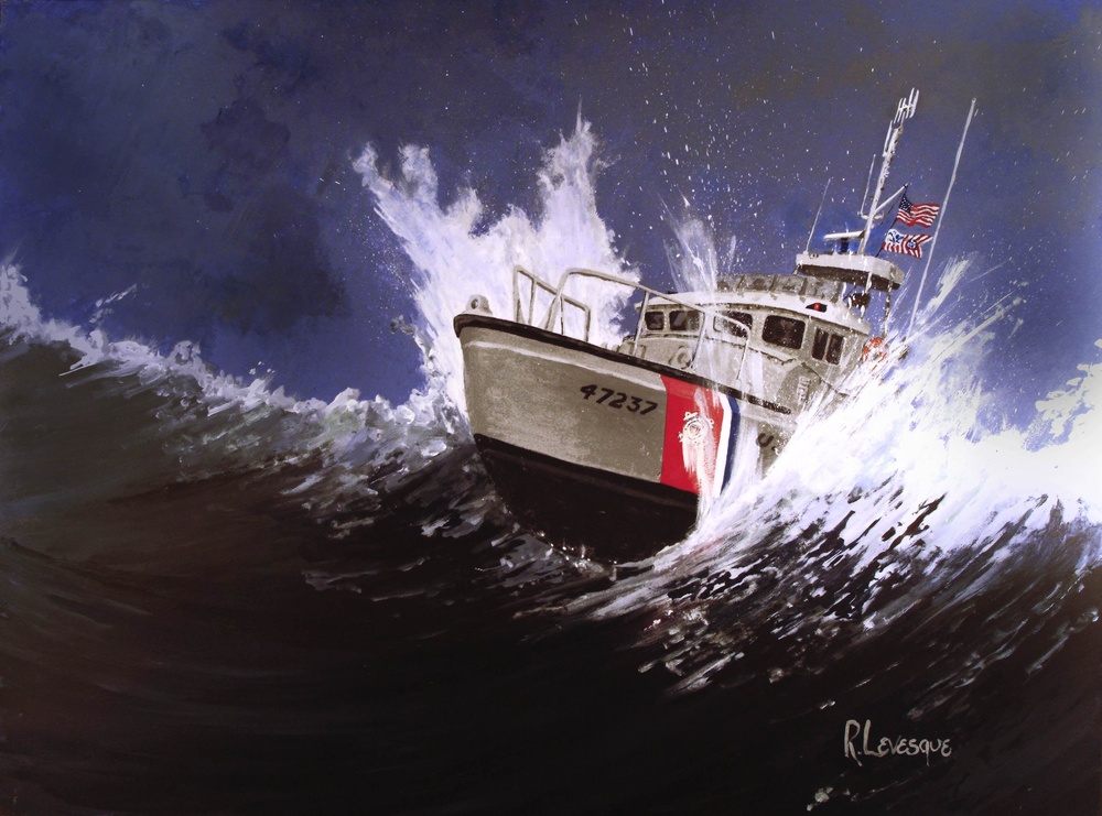 US Coast Guard Art Program 2004 Collection, Ob ID # 200425, &quot;&quot;You have to go out... but you don't have to come back&quot;,&quot; Richard Levesque (25 of 39)