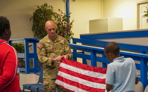 528th Soldiers volunteer at Bal Perazim Christian Academy
