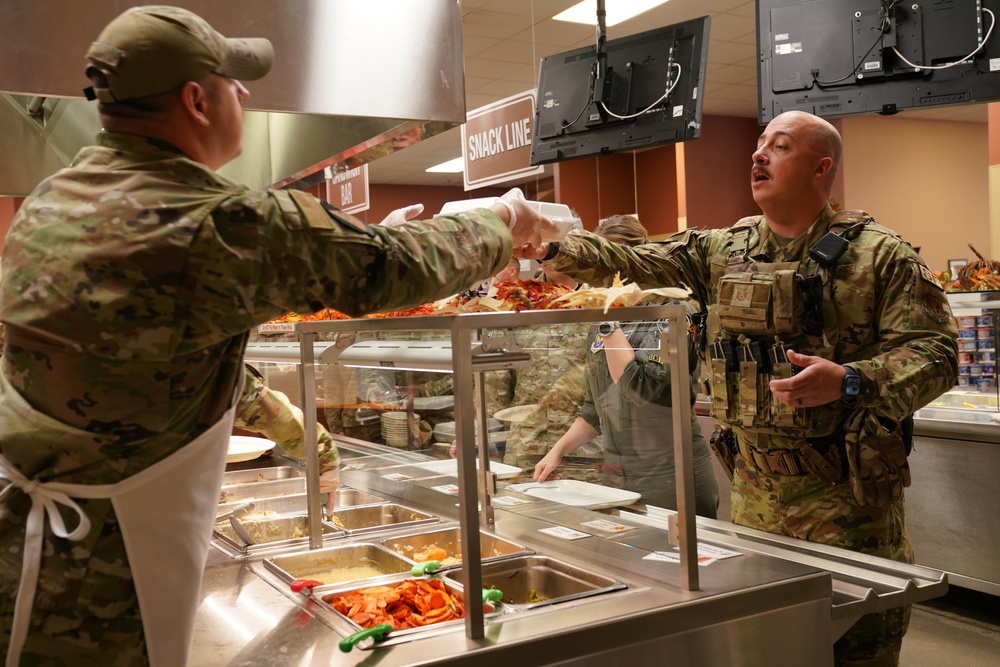 Creech leadership serves Thanksgiving meal