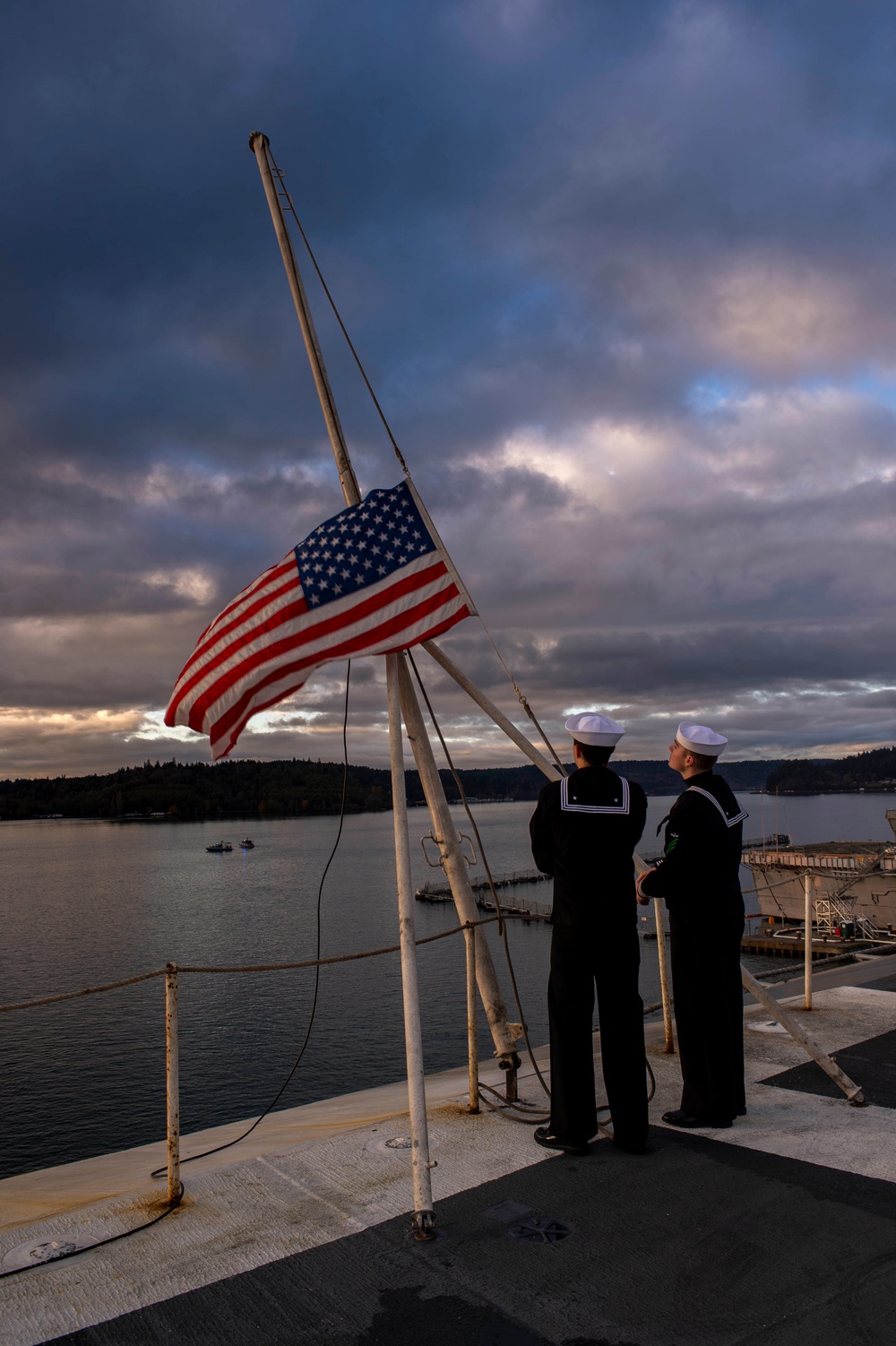 Sailors Conduct Colors