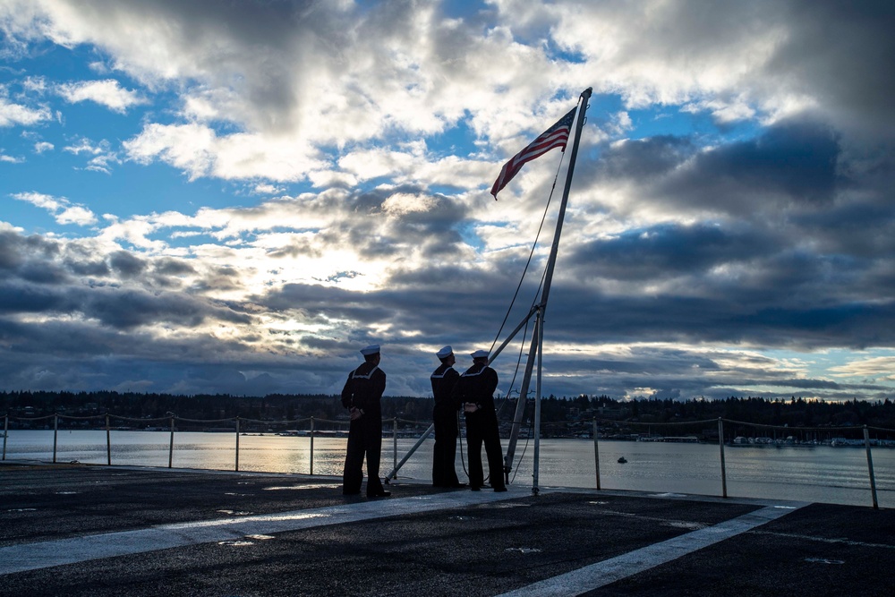 Sailors Conduct Colors