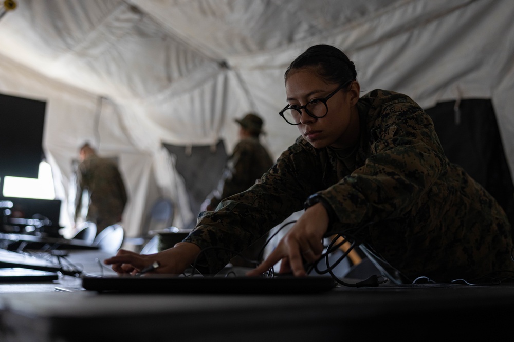 Marines set up forward command post for Steel Knight 23