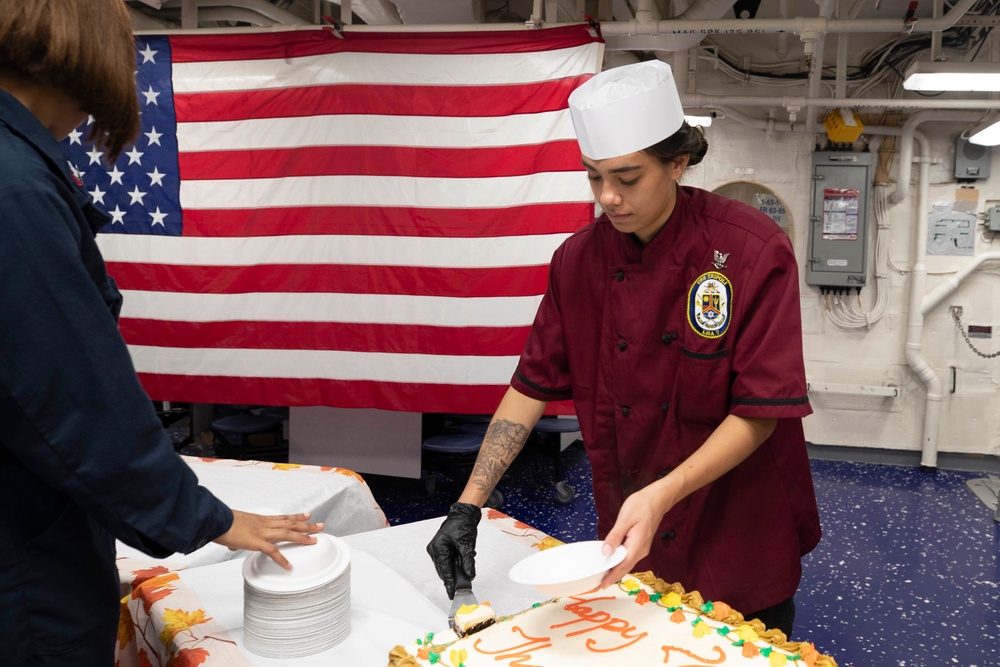 USS Tripoli Thanksgiving