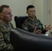 U.S. Marines of Marine Air Control Group 18 meet with Marines of Republic of Korea