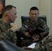 U.S. Marines of Marine Air Control Group 18 meet with Marines of Republic of Korea