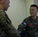 U.S. Marines of Marine Air Control Group 18 meet with Marines of Republic of Korea