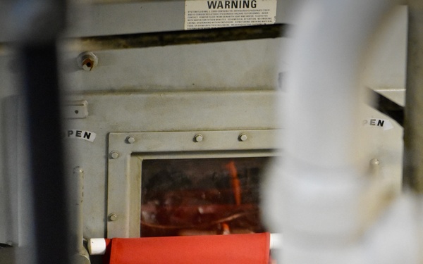 USCGC Hamilton conducts basic engineering casualty control exercises while operating in the Baltic Sea