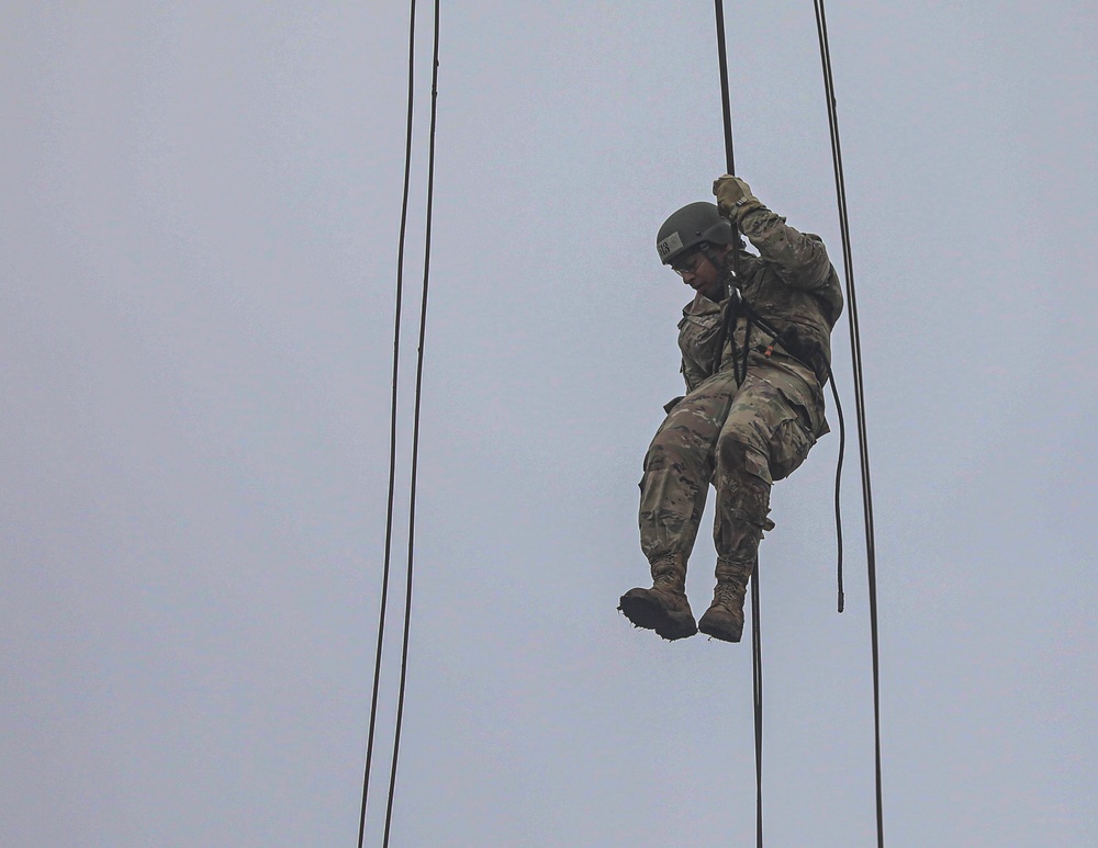 Air Assault School Rappelling in Romania