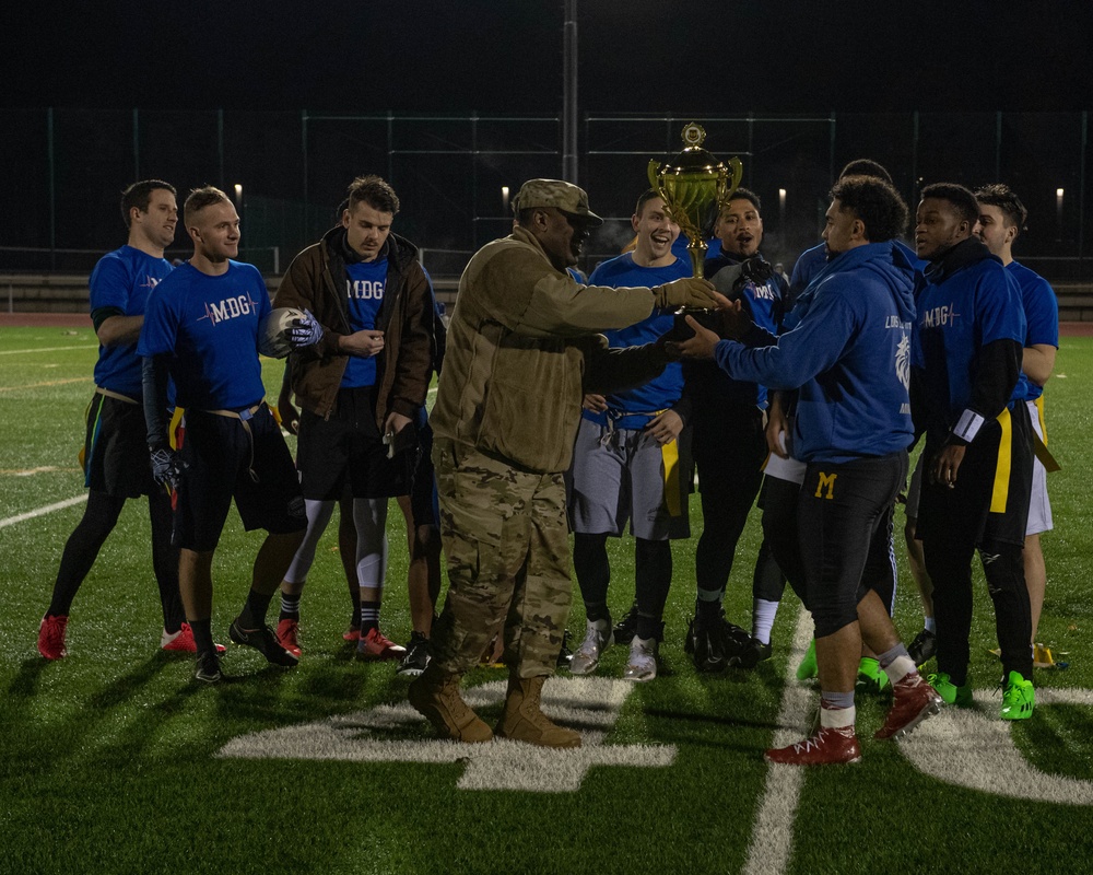 86th MDG takes out the 569th USFPS in flag football championship