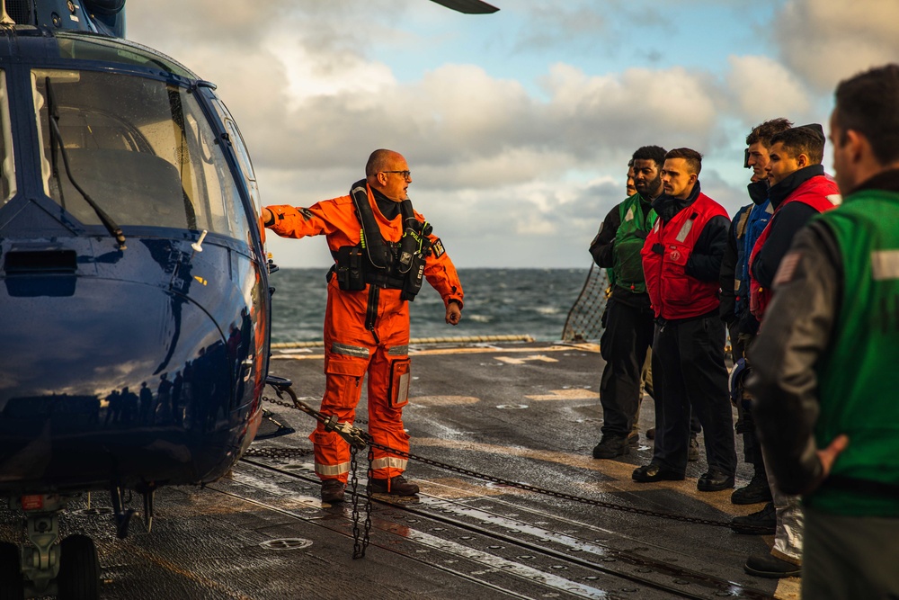 USS Paul Ignatius (DDG 117) Conducts Flight Ops with British Royal Navy Dauphin Helicopter