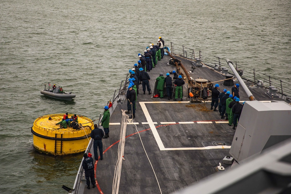 USS Paul Ignatius (DDG 117) Moors to a Buoy in Plymouth, United Kingdom