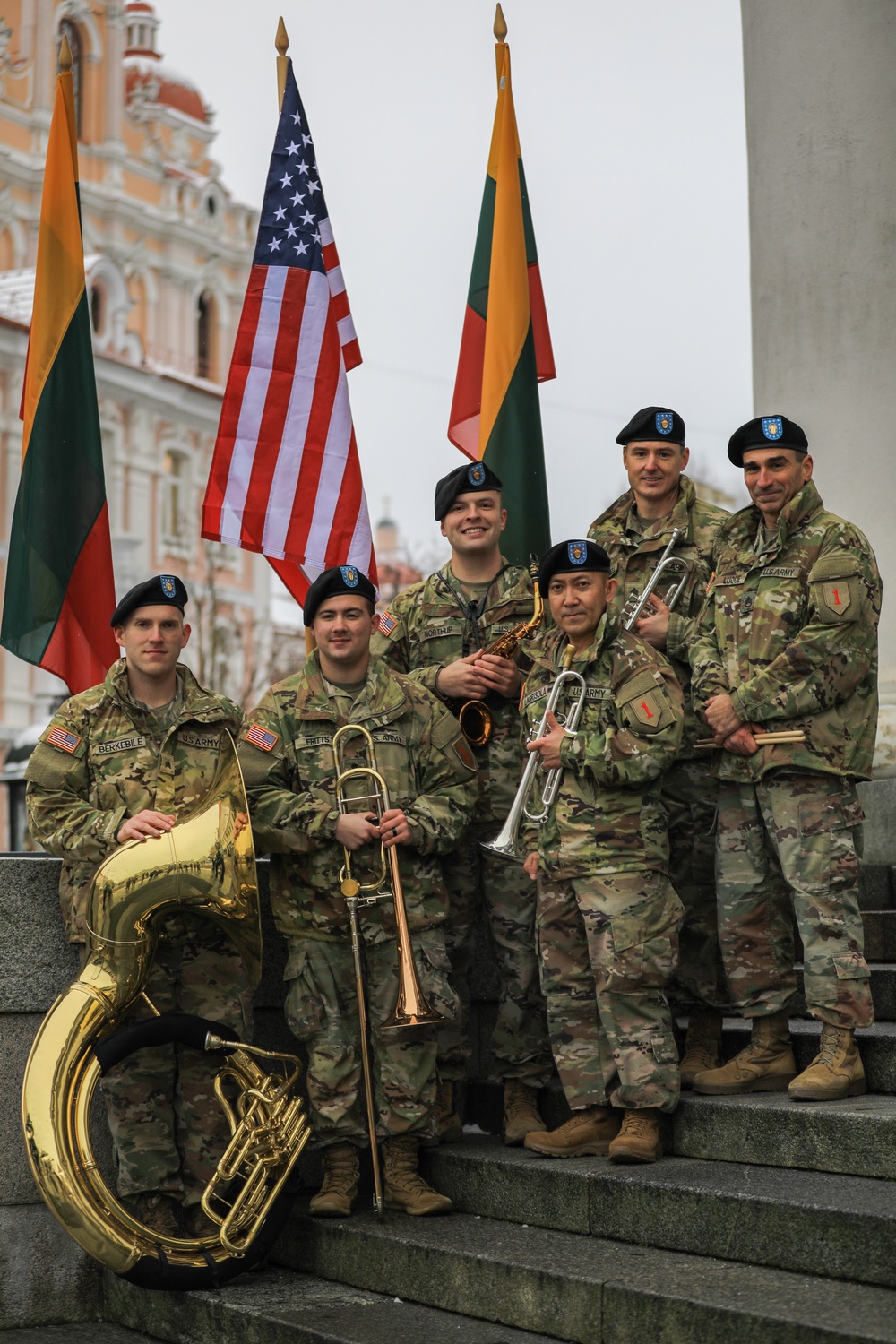 1st ID Band and Lithuanian Military Band celebrate Lithuania’s 20th anniversary of invitation to NATO