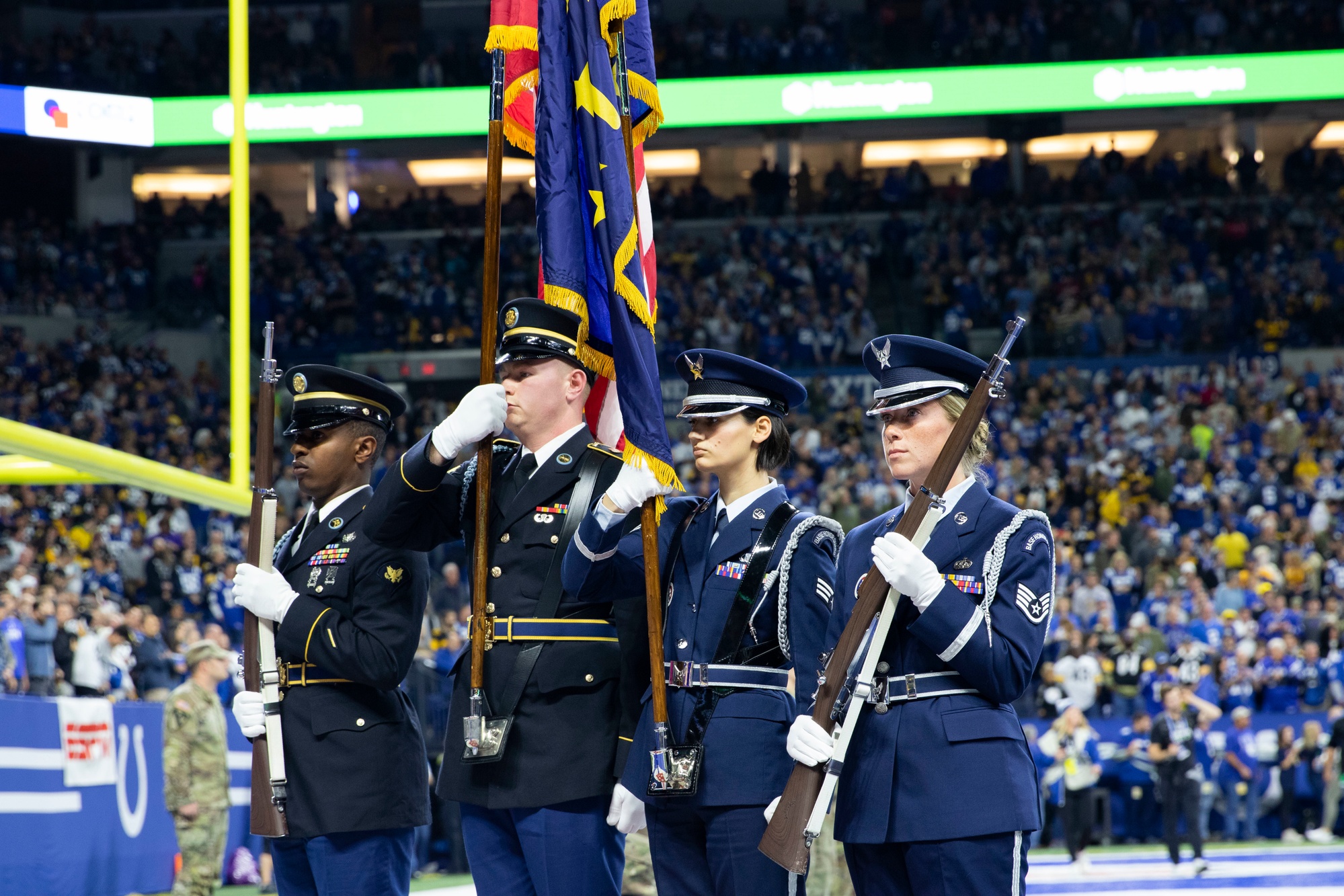 File:Indiana National Guardsmen Support Colts Home Game Against