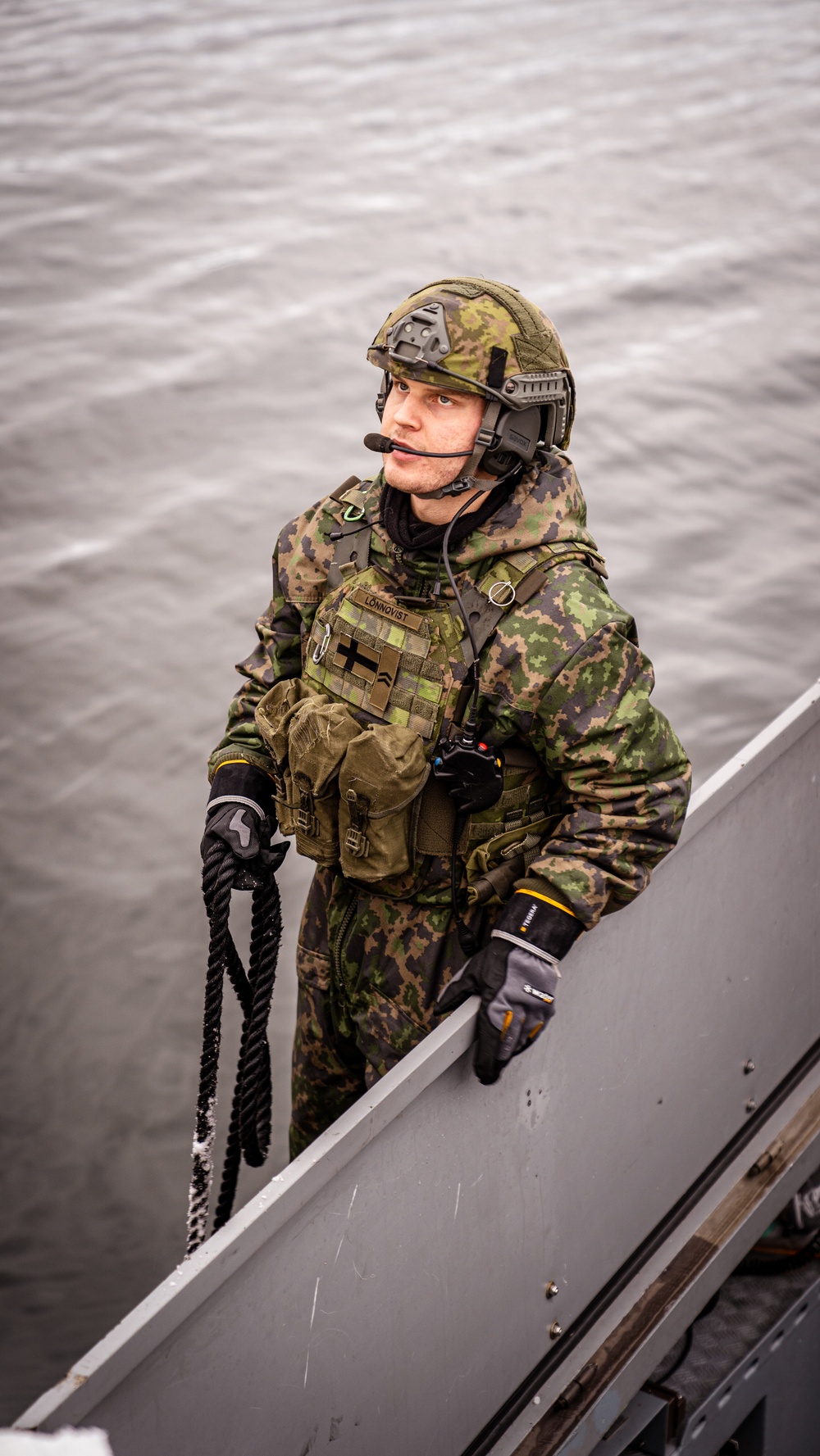 U.S. Marines with Combat Logistics Battalion 6 Provide Supplies to Finnish Soldiers