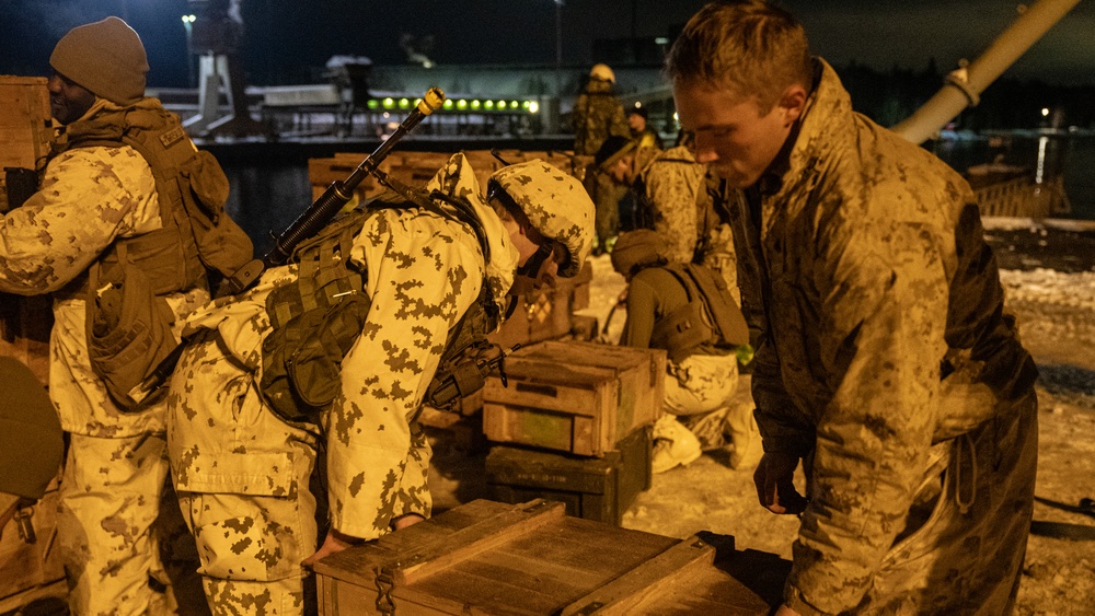 U.S. Marines with Combat Logistics Battalion 6 Provide Supplies to Finnish Soldiers