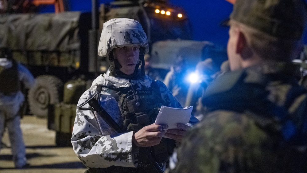 U.S. Marines with Combat Logistics Battalion 6 Provide Supplies to Finnish Soldiers