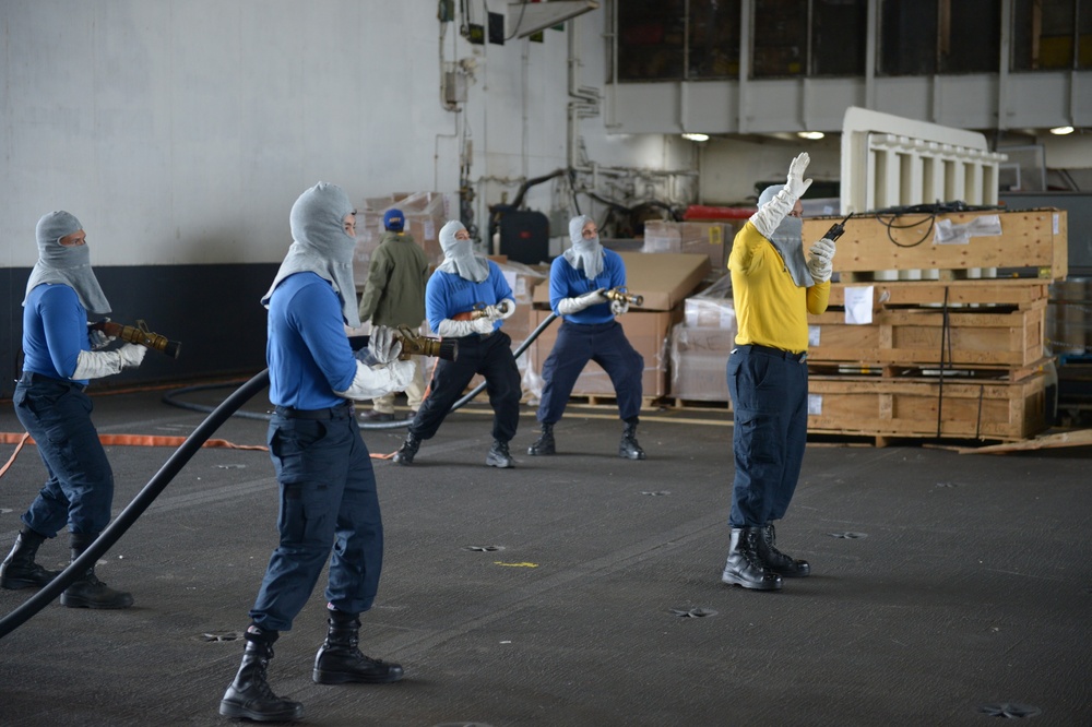 Ike Conducts Flight Deck Drills at Norfolk Naval Shipyard