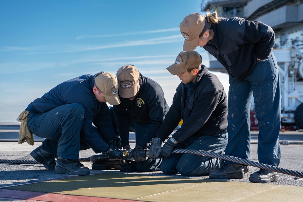 Ike Conducts Maintenance in Naval Station Norfolk