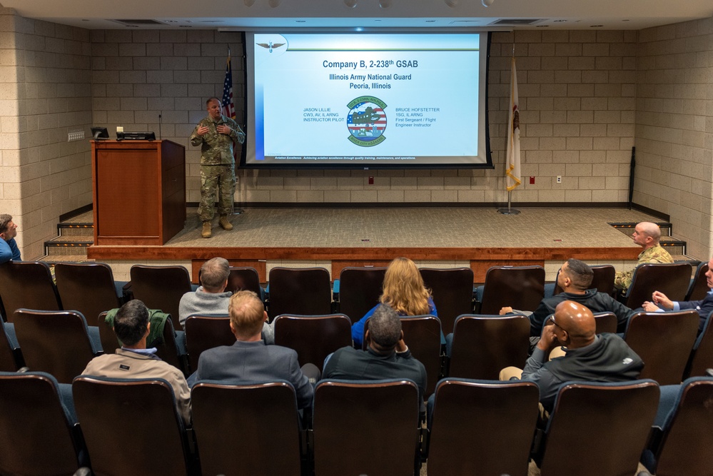Caterpillar's Armed Forces Support Network tours Peoria's 182nd Airlift Wing Nov. 29, 2022