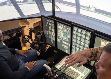 Caterpillar's Armed Forces Support Network tours Peoria's 182nd Airlift Wing Nov. 29, 2022