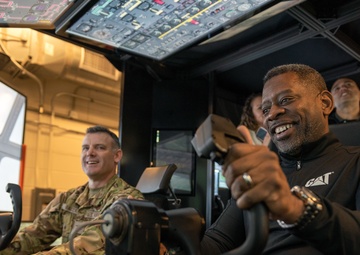 Caterpillar's Armed Forces Support Network tours Peoria's 182nd Airlift Wing Nov. 29, 2022