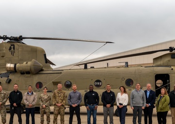 Caterpillar's Armed Forces Support Network tours Peoria's 182nd Airlift Wing Nov. 29, 2022