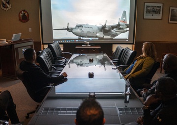 Caterpillar's Armed Forces Support Network tours Peoria's 182nd Airlift Wing Nov. 29, 2022