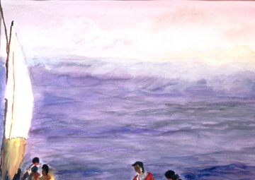 US Coast Guard Art Program 2002, Ob ID # 200206, &quot;USCG Apprehension at Sea,&quot; Thomas Picard (6 of 32)