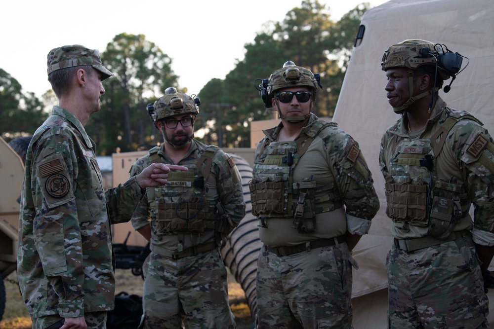 Headquarters U.S. Air Force leadership visits with Hurlburt MST