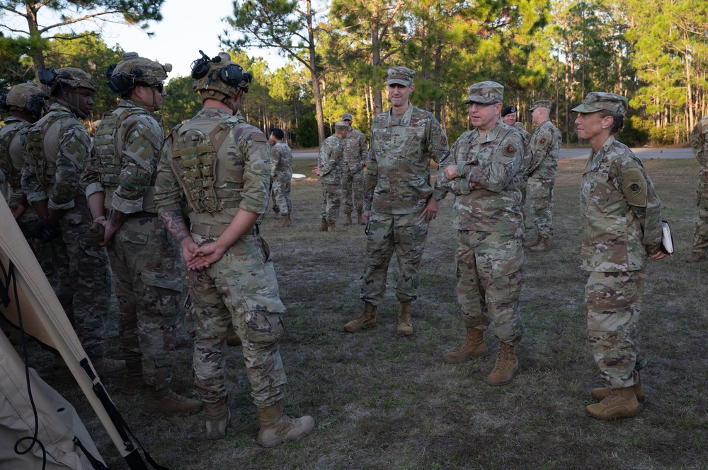 Headquarters U.S. Air Force leadership visits with Hurlburt MST