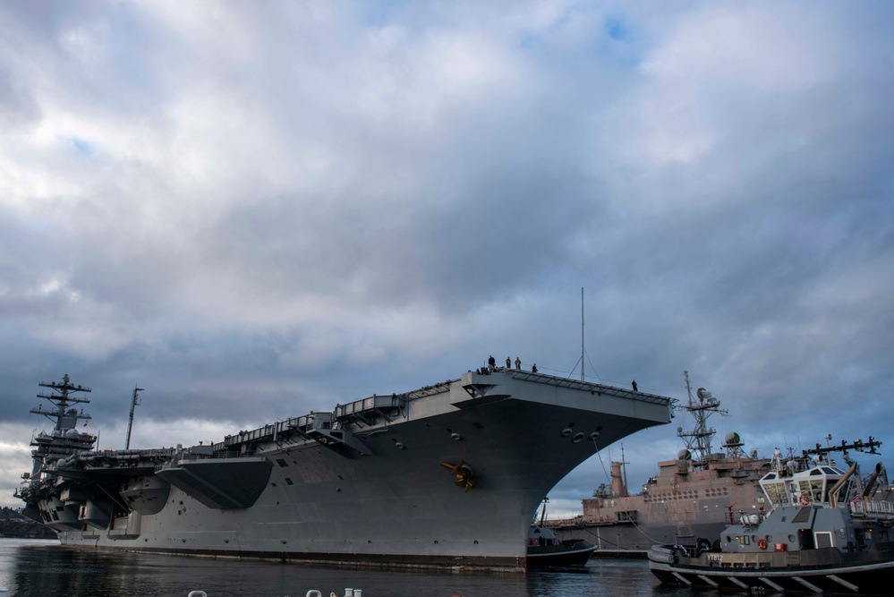 USS Nimitz (CVN 68) Departs Bremerton