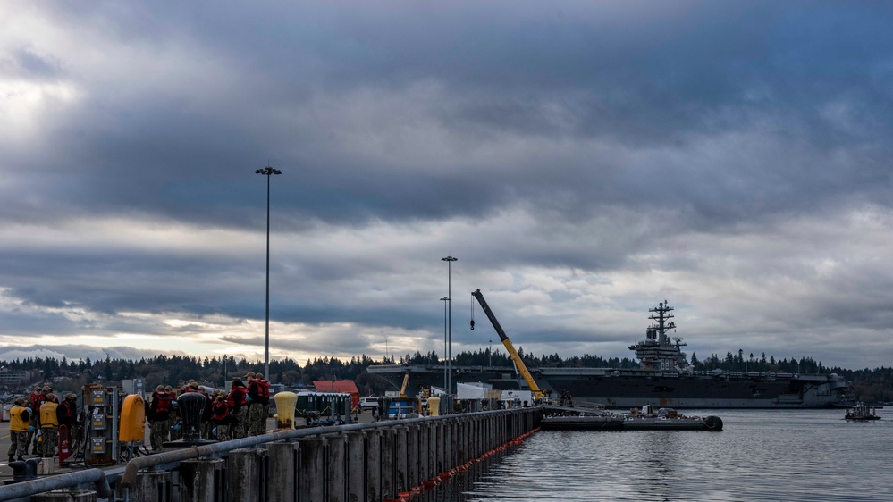 USS Nimitz (CVN 68) Departs Bremerton