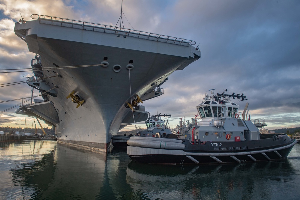 USS Nimitz (CVN 68) Departs Bremerton