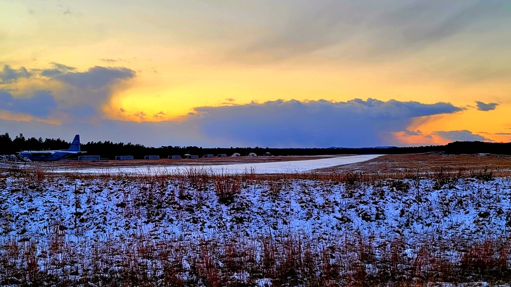 Snowy Sunset at Fort McCoy's Young Air Assault Strip