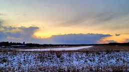 Snowy Sunset at Fort McCoy's Young Air Assault Strip