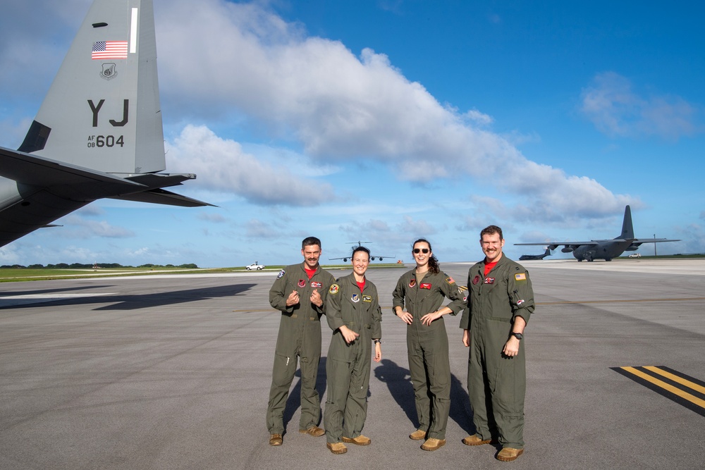 A Republic of Korea Air Force C-130H Hercules arrives at Andersen AFB