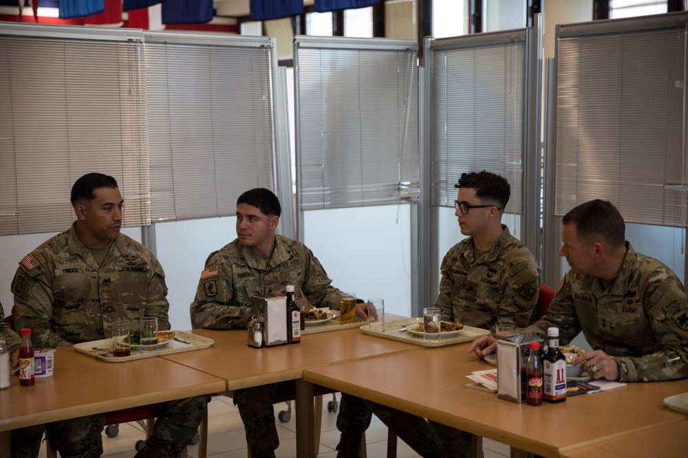 Maj. Gen. Todd R. Wasmund hosts junior NCO lunch