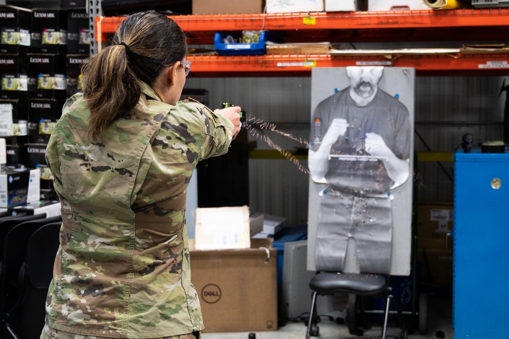 Airmen conduct taser training