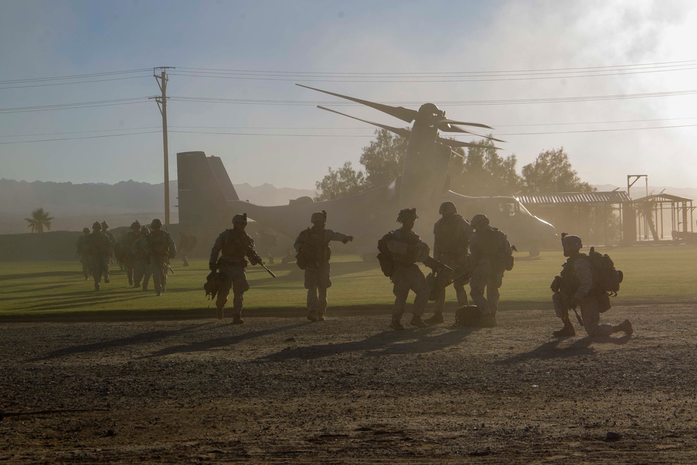 U.S. Marines conduct a noncombatant evacuation operation training exercise