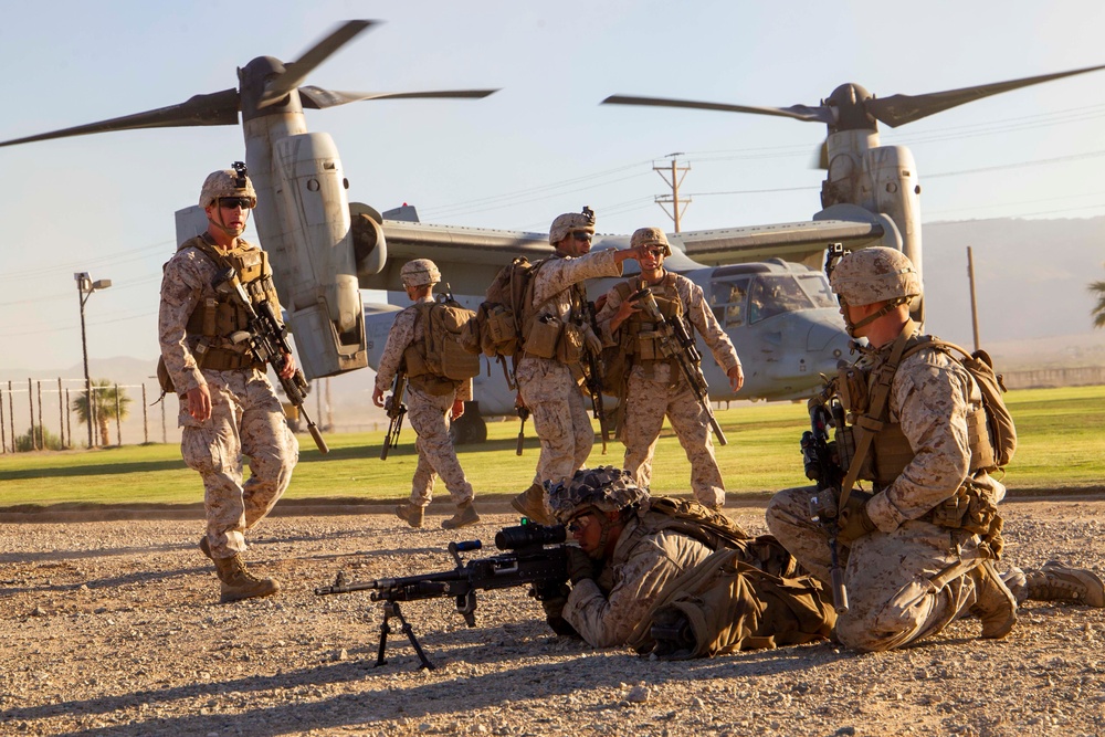 U.S. Marines conduct a noncombatant evacuation operation training exercise