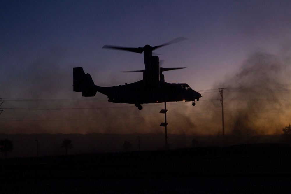 U.S. Marines conduct a noncombatant evacuation operation training exercise