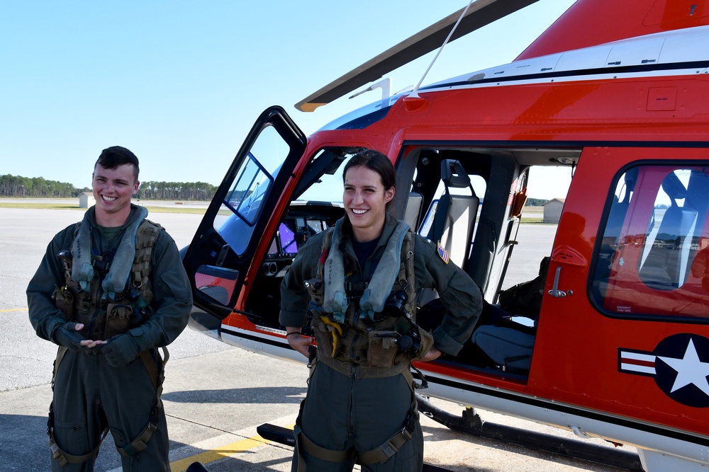 First Training Air Wing Five student naval aviators complete solo flight in the TH-73A Thrasher training helicopter at NAS Whiting Field