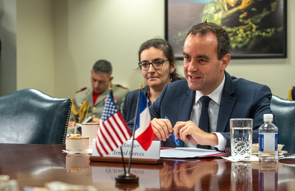 Secretary Austin hosts French Defense Minister Sebastien Lecornu