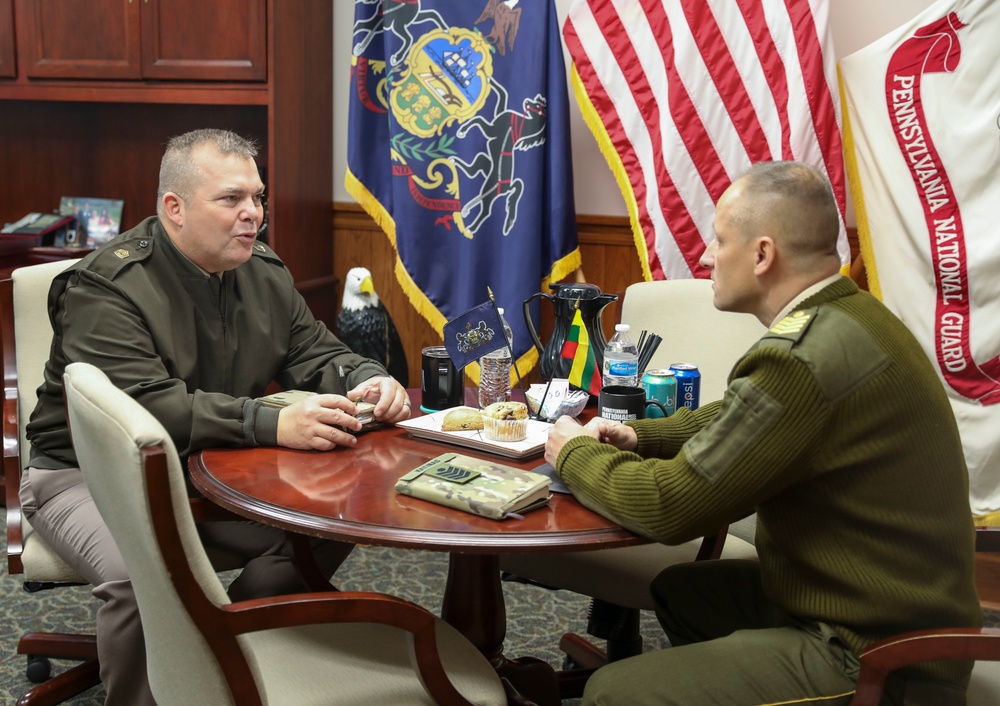 Pa. National Guard leadership welcomes Lithuania’s chief of defense