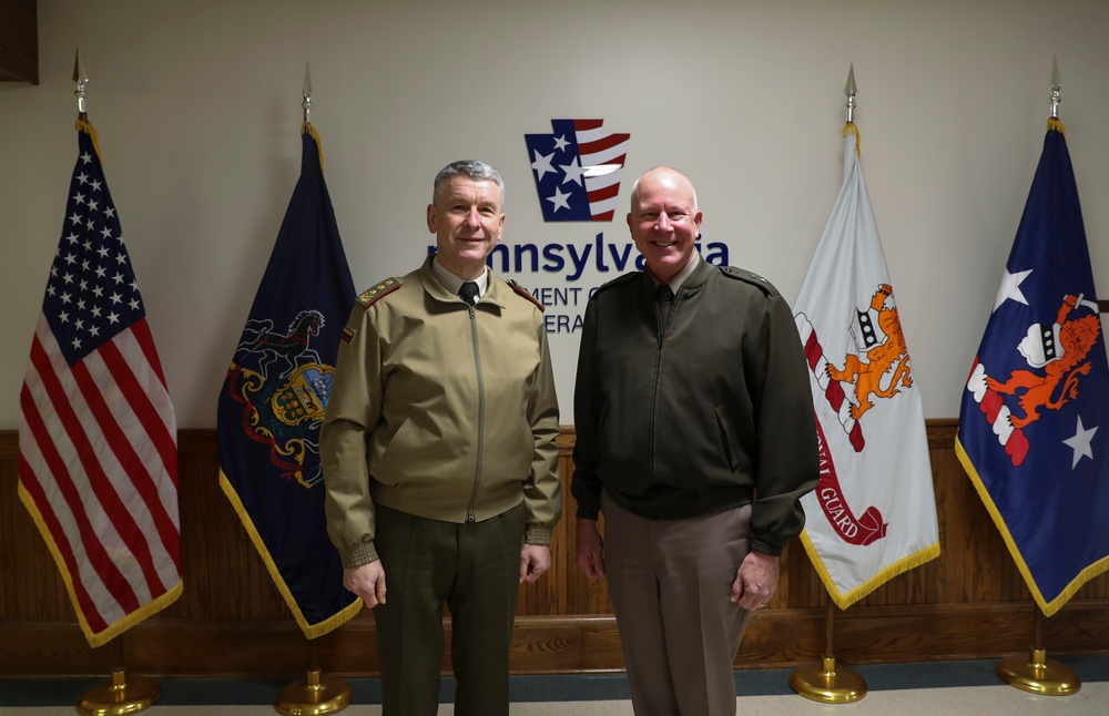 Pa. National Guard leadership welcomes Lithuania’s chief of defense