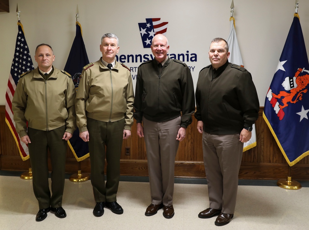 Pa. National Guard leadership welcomes Lithuania’s chief of defense