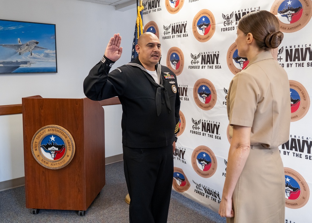 Brownsville Native Reenlists in the United States Navy