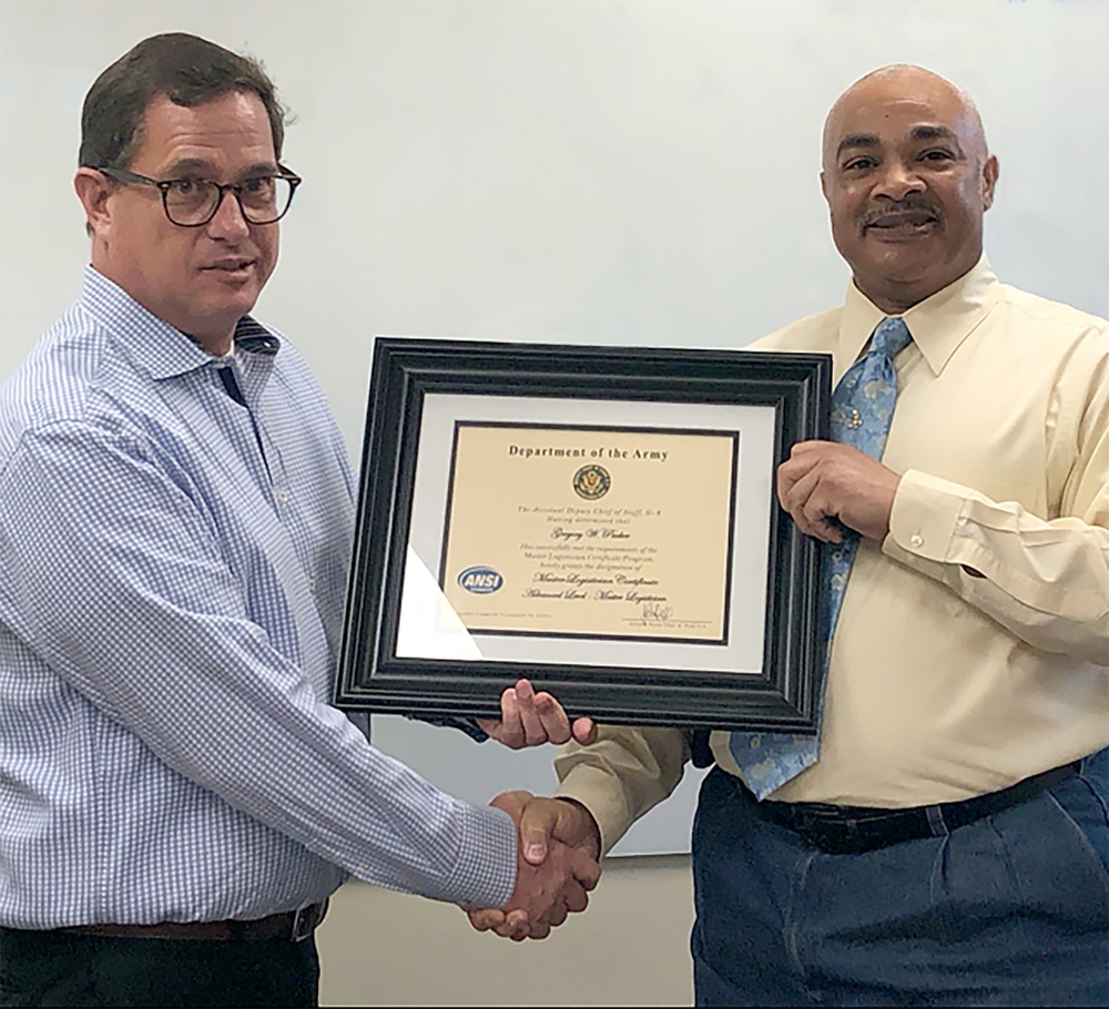 CMA employee earns rare Army logistician accreditation