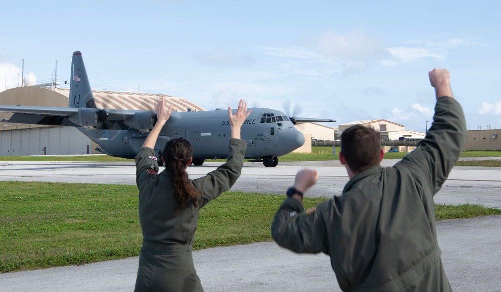 Yokota’s C-130Js arrive at Andersen AFB